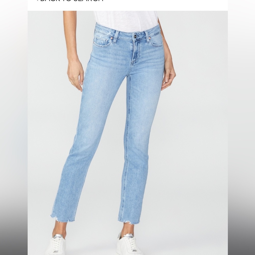 Paige light wash jeans, size 28